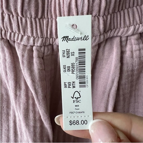 NWT MADEWELL The Untailored Wide-Leg Crop Pants in Lightspun Sz XS - Picture 6 of 9